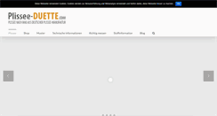 Desktop Screenshot of plissee-duette.com